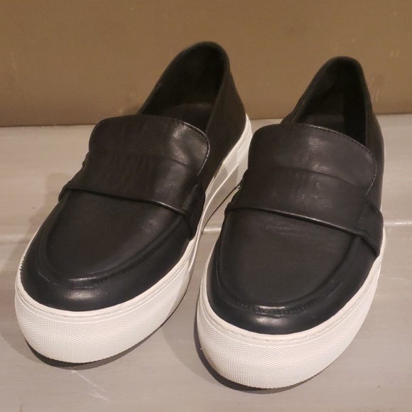 J/SLIDES Shoes - J/Slides black leather platform sneakers
